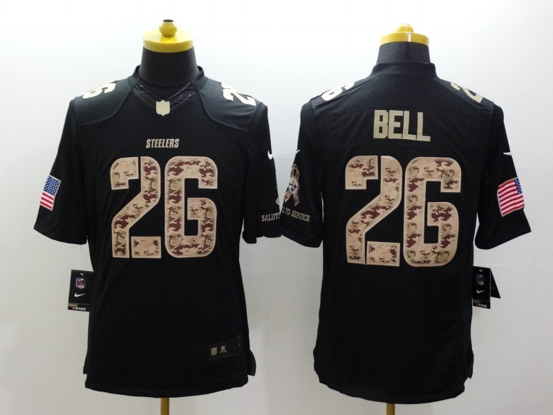 Men's Pittsburgh Steelers LeVeon Bell #26 Black Jersey